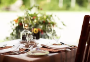 Served table in Chateau du Bedat